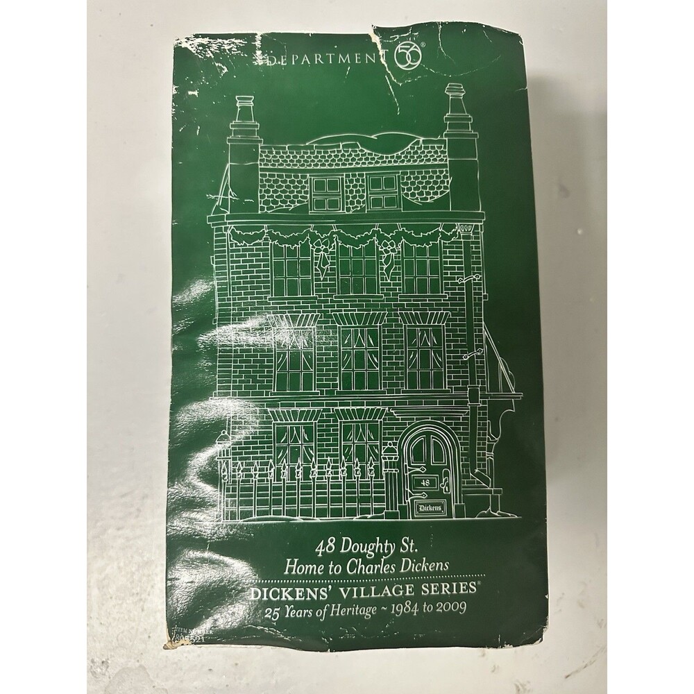 DEPT 56 Home to Charles Dickens 48 Doughty St. Dickens' Village 25th Anniversary